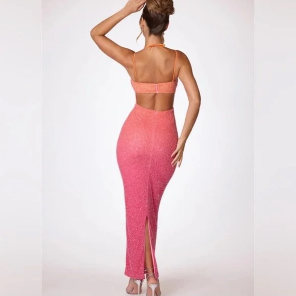 Oh Polly Ombre Pink and Orange Dress - Picture 3 of 4